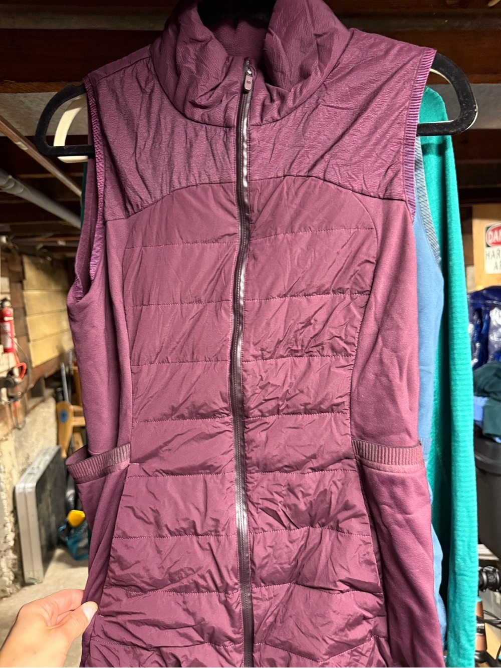 Women's Quilted Sleeveless Vest Jacket - Plum Lulu lemon